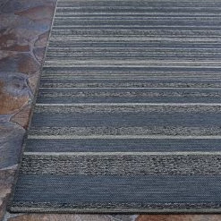Dolce Cabana Stripe Alloy Gray 8 ft. x 11 ft. Indoor/Outdoor Area Rug by Couristan 11 Dolce Cabana Stripe Alloy Gray 8 ft. x 11 ft. Indoor/Outdoor Area Rug by Couristan -Artistic Weavers || Couristan Sales Store alloy gray couristan outdoor rugs 40371035081112t 4f 1000