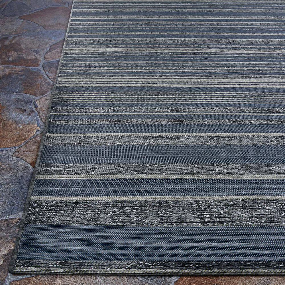 Dolce Cabana Stripe Alloy Gray 8 ft. x 11 ft. Indoor/Outdoor Area Rug by Couristan 5 Dolce Cabana Stripe Alloy Gray 8 ft. x 11 ft. Indoor/Outdoor Area Rug by Couristan - Image 5