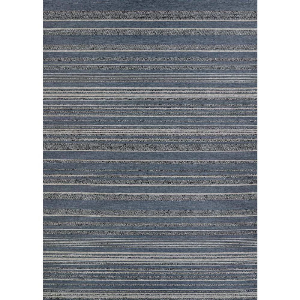 Dolce Cabana Stripe Alloy Gray 8 ft. x 11 ft. Indoor/Outdoor Area Rug by Couristan 1 Dolce Cabana Stripe Alloy Gray 8 ft. x 11 ft. Indoor/Outdoor Area Rug by Couristan