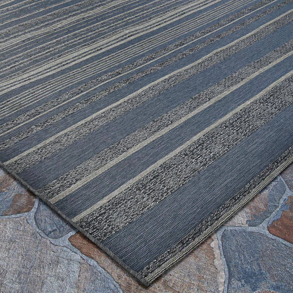 Dolce Cabana Stripe Alloy Gray 8 ft. x 11 ft. Indoor/Outdoor Area Rug by Couristan 4 Dolce Cabana Stripe Alloy Gray 8 ft. x 11 ft. Indoor/Outdoor Area Rug by Couristan - Image 4
