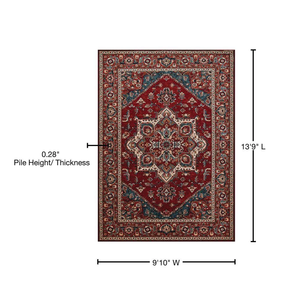 Old World Classics Antique Mashad Antique Red 10 ft. x 14 ft. Area Rug by Couristan 2 Old World Classics Antique Mashad Antique Red 10 ft. x 14 ft. Area Rug by Couristan - Image 2