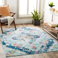 Marisol Blue 9 ft. x 12 ft. 3 in. Medallion Area Rug by Artistic Weavers -Artistic Weavers || Couristan Sales Store aqua artistic weavers area rugs s00161030193 31 1000