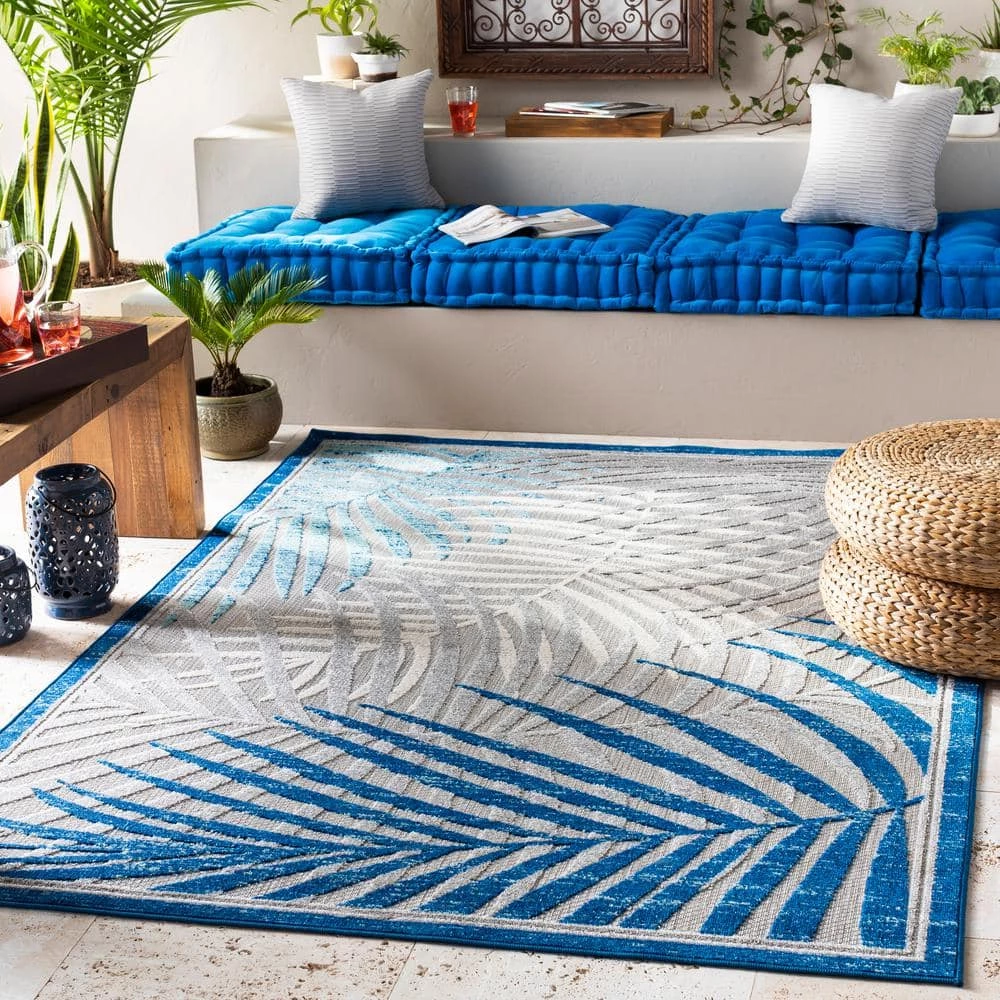 Guinevere Aqua 8 ft. 10 in. x 12 ft. Indoor/Outdoor Area Rug by Artistic Weavers 6 Guinevere Aqua 8 ft. 10 in. x 12 ft. Indoor/Outdoor Area Rug by Artistic Weavers - Image 6