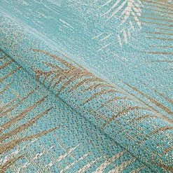 Monaco Tropical Palms Aqua 9 ft. x 13 ft. Indoor/Outdoor Area Rug by Couristan -Artistic Weavers || Couristan Sales Store aqua couristan outdoor rugs 24293134086130t 1f 1000