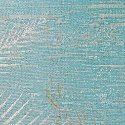 Monaco Tropical Palms Aqua 9 ft. x 13 ft. Indoor/Outdoor Area Rug by Couristan -Artistic Weavers || Couristan Sales Store aqua couristan outdoor rugs 24293134086130t 44 1000
