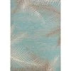 Monaco Tropical Palms Aqua 9 ft. x 13 ft. Indoor/Outdoor Area Rug by Couristan
