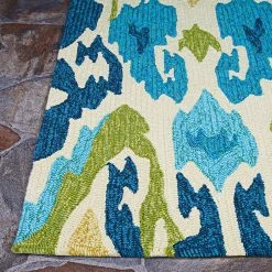 Covington Delfina Azure-Lemon 6 ft. x 8 ft. Indoor/Outdoor Area Rug by Couristan -Artistic Weavers || Couristan Sales Store azure lemon couristan outdoor rugs 22630702056080t 4f 1000