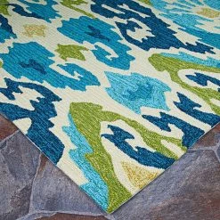 Covington Delfina Azure-Lemon 6 ft. x 8 ft. Indoor/Outdoor Area Rug by Couristan -Artistic Weavers || Couristan Sales Store azure lemon couristan outdoor rugs 22630702056080t c3 1000