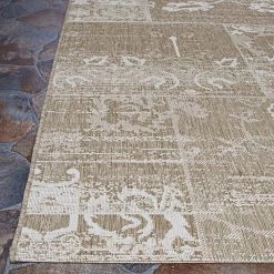 Afuera Country Cottage Beige-Ivory 4 ft. x 6 ft. Indoor/Outdoor Area Rug by Couristan -Artistic Weavers || Couristan Sales Store beige ivory couristan outdoor rugs 55690609311057t 4f 1000