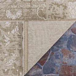 Afuera Country Cottage Beige-Ivory 4 ft. x 6 ft. Indoor/Outdoor Area Rug by Couristan -Artistic Weavers || Couristan Sales Store beige ivory couristan outdoor rugs 55690609311057t 66 1000