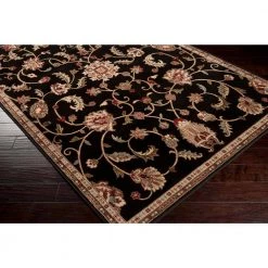 Sabin Black 8 ft. x 8 ft. Round Indoor Area Rug by Artistic Weavers -Artistic Weavers || Couristan Sales Store black artistic weavers area rugs s00151027730 44 1000
