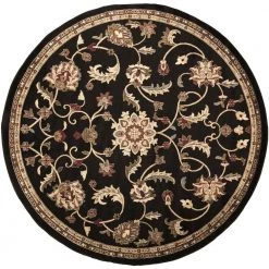 Sabin Black 8 ft. x 8 ft. Round Indoor Area Rug by Artistic Weavers