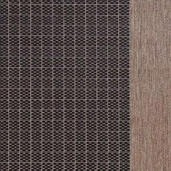 Recife Checkered Field Black-Cocoa 9 ft. x 9 ft. Round Indoor/Outdoor Area Rug by Couristan -Artistic Weavers || Couristan Sales Store black cocoa couristan outdoor rugs 10052000086086n 44 1000