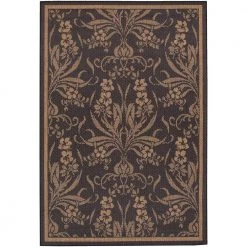 Recife Garden Cottage Black-Cocoa 8 ft. 6 in. x 13 ft. Indoor/Outdoor Area Rug by Couristan