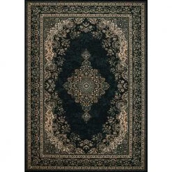 Old World Classics Antique Kerman Black 7 ft. x 10 ft. Area Rug by Couristan