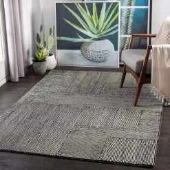 Naomi Black/Cream 9 ft. x 12 ft. Indoor Area Rug by Artistic Weavers -Artistic Weavers || Couristan Sales Store black cream artistic weavers area rugs s00161031999 31 1000
