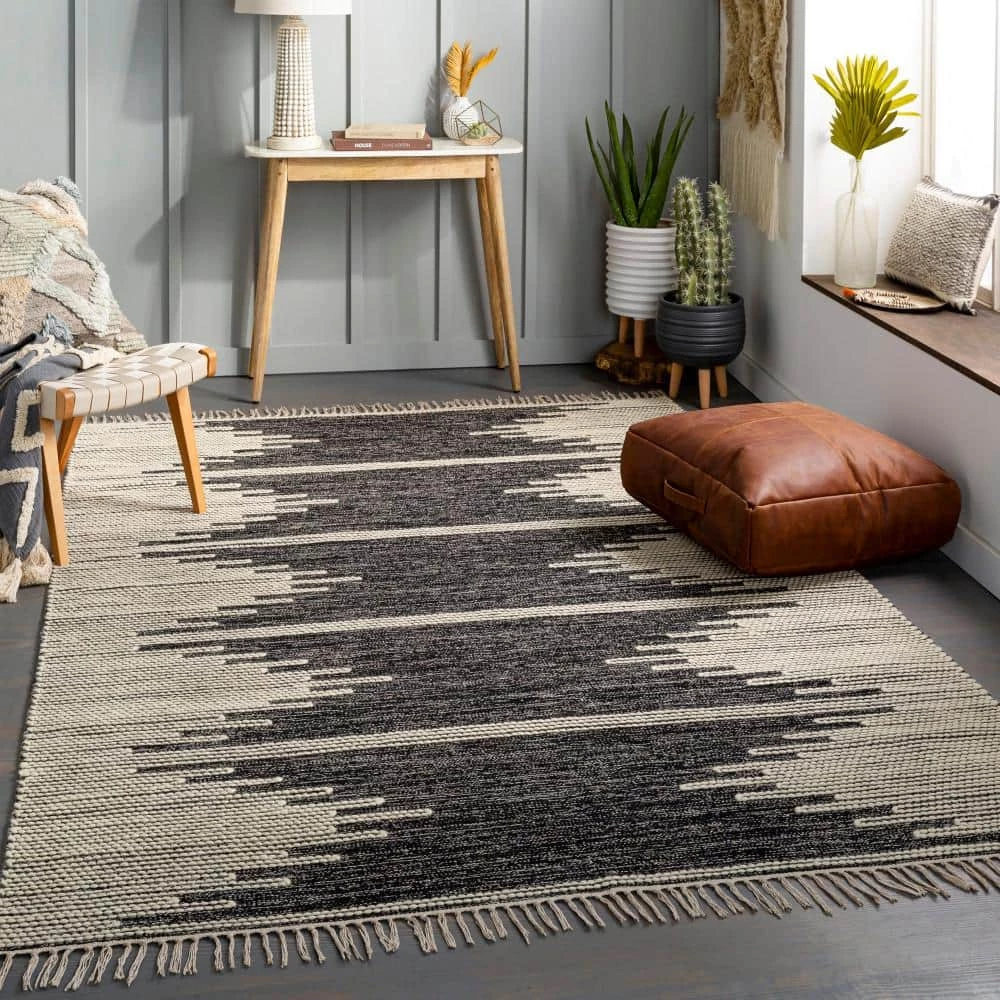 Andreas Black/Cream 8 ft. x 10 ft. Indoor Area Rug by Artistic Weavers 6 Andreas Black/Cream 8 ft. x 10 ft. Indoor Area Rug by Artistic Weavers - Image 6