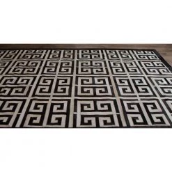 Chalet Meander Black-Ivory 8 ft. x 11 ft. Area Rug by Couristan -Artistic Weavers || Couristan Sales Store black ivory couristan area rugs 32590243080110t 4f 1000