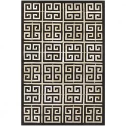 Chalet Meander Black-Ivory 8 ft. x 11 ft. Area Rug by Couristan