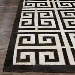 Chalet Meander Black-Ivory 8 ft. x 11 ft. Area Rug by Couristan -Artistic Weavers || Couristan Sales Store black ivory couristan area rugs 32590243080110t fa 1000