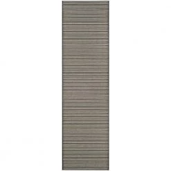 Cape Harwich Black-Tan 2 ft. 3 in. x 11 ft. 9 in. Indoor/Outdoor Runner Rug by Couristan