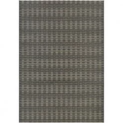 Cape Barnstable Black-Tan 4 ft. x 6 ft. Indoor/Outdoor Area Rug by Couristan