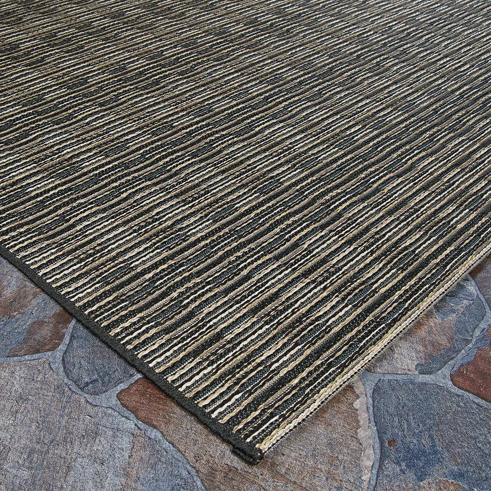 Cape Barnstable Black-Tan 4 ft. x 6 ft. Indoor/Outdoor Area Rug by Couristan 4 Cape Barnstable Black-Tan 4 ft. x 6 ft. Indoor/Outdoor Area Rug by Couristan - Image 4