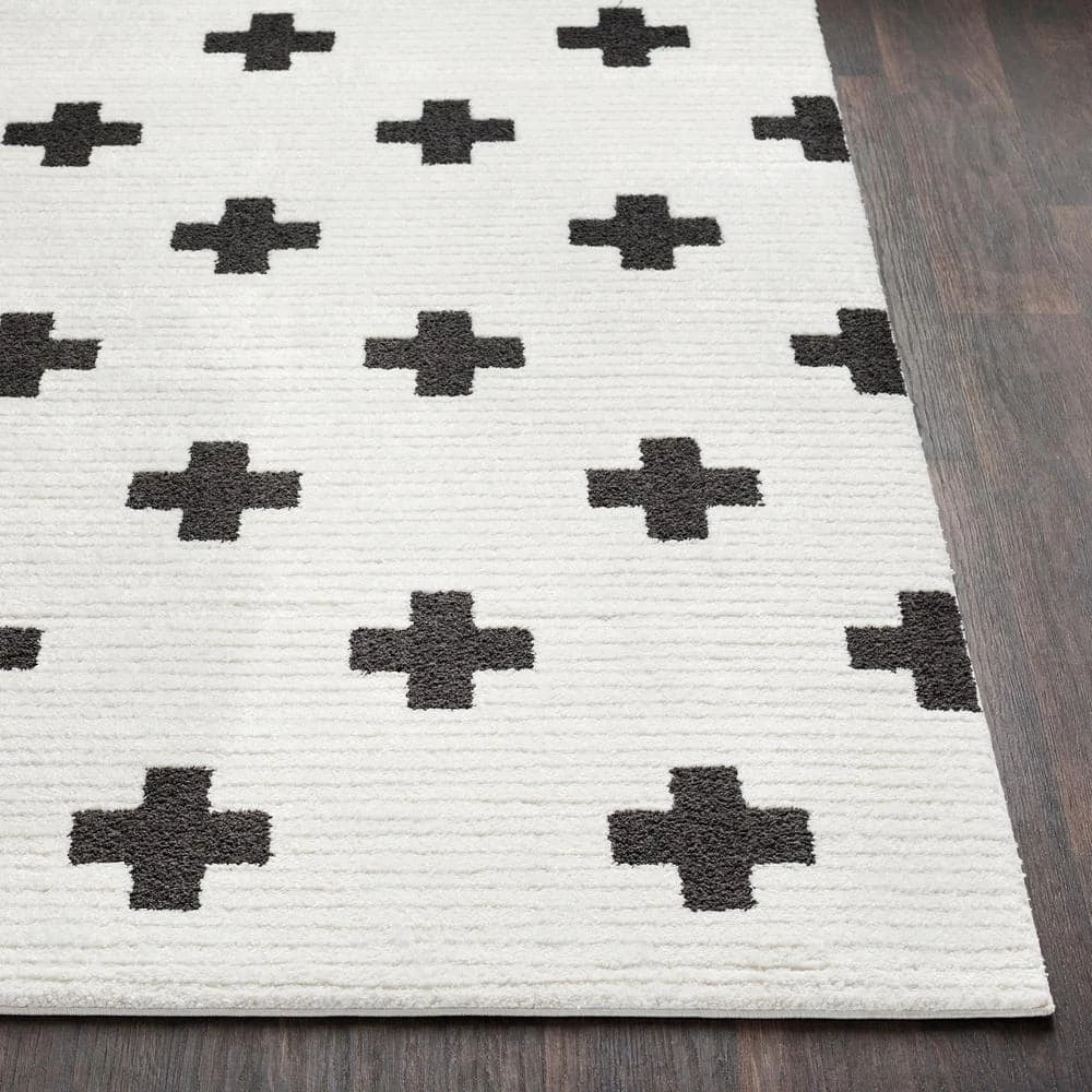 Sulaiman Black/White 7 ft. x 10 ft. Area Rug by Artistic Weavers 4 Sulaiman Black/White 7 ft. x 10 ft. Area Rug by Artistic Weavers - Image 4