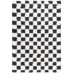 Urban Shag Black/White Modern 5 ft. x 7 ft. Indoor Area Rug by Artistic Weavers
