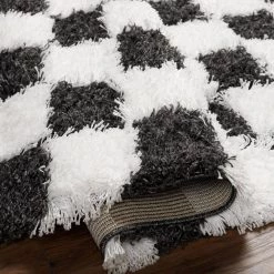 Urban Shag Black/White Modern 5 ft. x 7 ft. Indoor Area Rug by Artistic Weavers -Artistic Weavers || Couristan Sales Store black white artistic weavers area rugs usg2330 5373 c3 1000