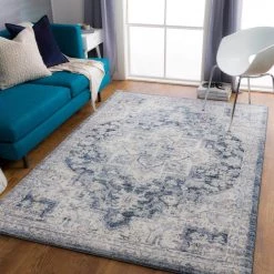 Dominga Blue 9 ft. x 12 ft. Indoor Area Rug by Artistic Weavers -Artistic Weavers || Couristan Sales Store blue artistic weavers area rugs s00161044433 31 1000