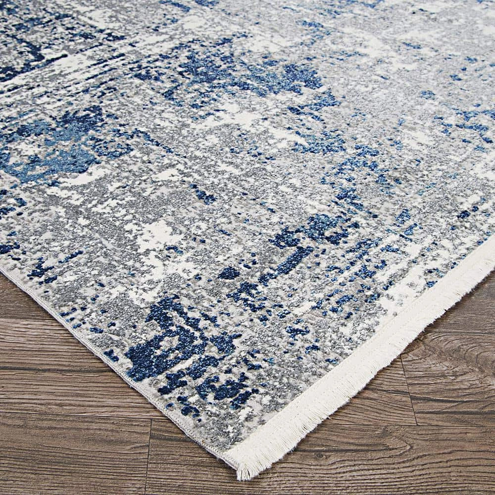 Marblehead Breccia Blue Grey 9 ft. x 13 ft. Area Rug by Couristan 4 Marblehead Breccia Blue Grey 9 ft. x 13 ft. Area Rug by Couristan - Image 4