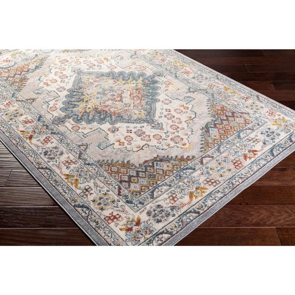 Chandi Blue/Orange 9 ft. x 12 ft. Area Rug by Artistic Weavers 3 Chandi Blue/Orange 9 ft. x 12 ft. Area Rug by Artistic Weavers - Image 3