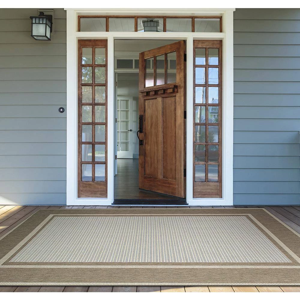 Monaco Maritime Blue-Sand 9 ft. x 13 ft. Indoor/Outdoor Area Rug by Couristan 2 Monaco Maritime Blue-Sand 9 ft. x 13 ft. Indoor/Outdoor Area Rug by Couristan - Image 2