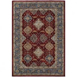 Monarch Yamut Bordeaux-Slate 8 ft. x 11 ft. Area Rug by Couristan