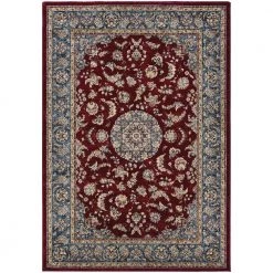 Monarch Medallion Bordeaux-Slate 5 ft. x 8 ft. Area Rug by Couristan