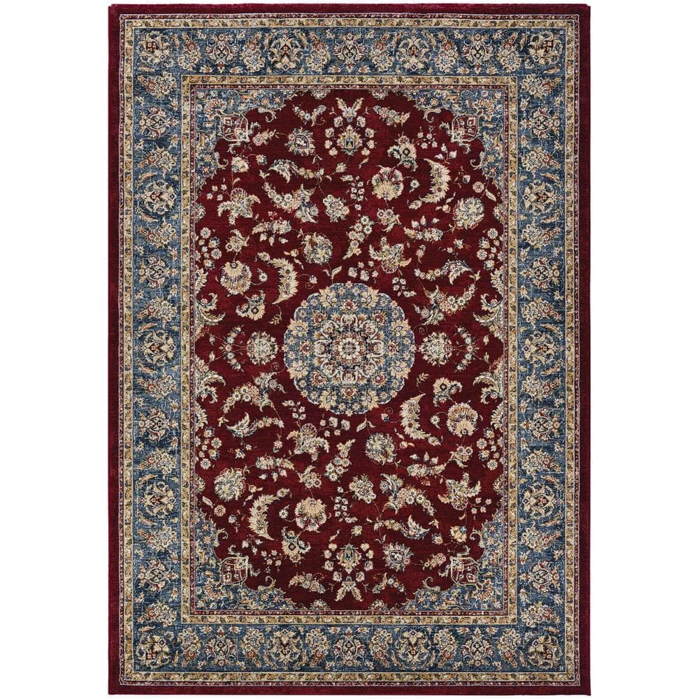 Monarch Medallion Bordeaux-Slate 5 ft. x 8 ft. Area Rug by Couristan 1 Monarch Medallion Bordeaux-Slate 5 ft. x 8 ft. Area Rug by Couristan