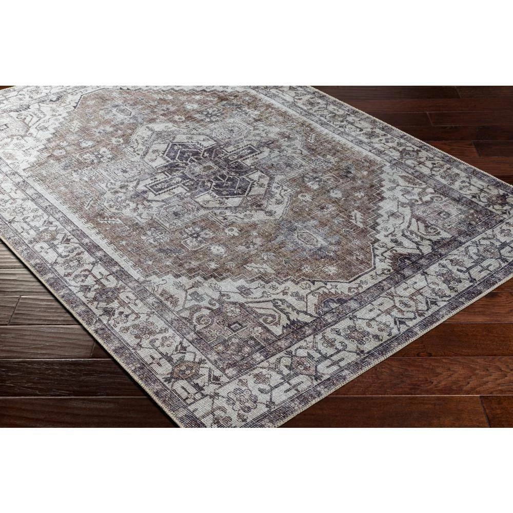 Constantia Brown/Gray 9 ft. x 12 ft. Indoor Machine-Washable Area Rug by Artistic Weavers 5 Constantia Brown/Gray 9 ft. x 12 ft. Indoor Machine-Washable Area Rug by Artistic Weavers - Image 5