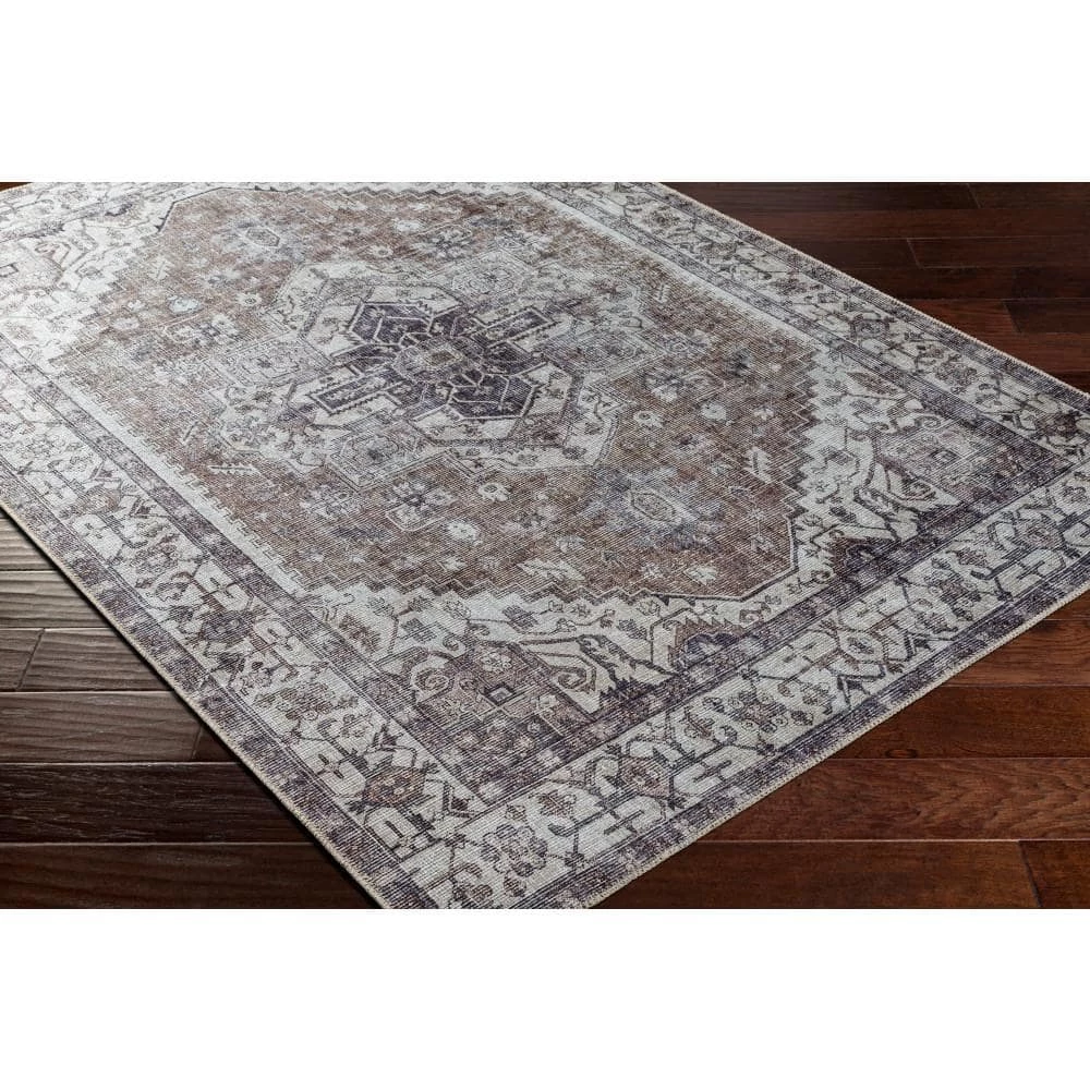 Constantia Brown/Gray 9 ft. x 12 ft. Indoor Machine-Washable Area Rug by Artistic Weavers 2 Constantia Brown/Gray 9 ft. x 12 ft. Indoor Machine-Washable Area Rug by Artistic Weavers - Image 2