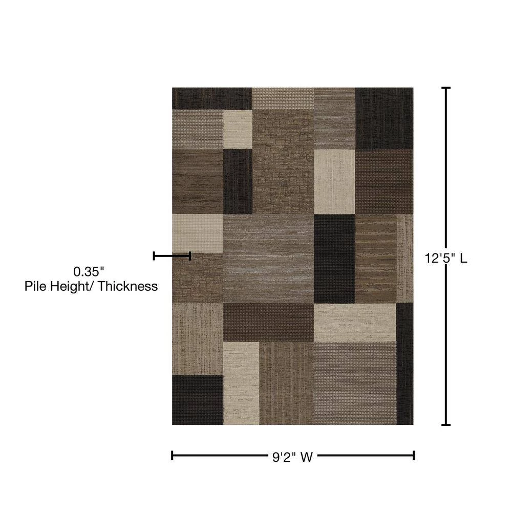 Everest Geometrics Brown-Multi 9 ft. x 12 ft. Area Rug by Couristan 2 Everest Geometrics Brown-Multi 9 ft. x 12 ft. Area Rug by Couristan - Image 2