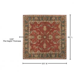 Chenni Burgundy 10 ft. x 10 ft. Square Indoor Area Rug by Artistic Weavers -Artistic Weavers || Couristan Sales Store burgundy artistic weavers area rugs s00151006210 76 1000