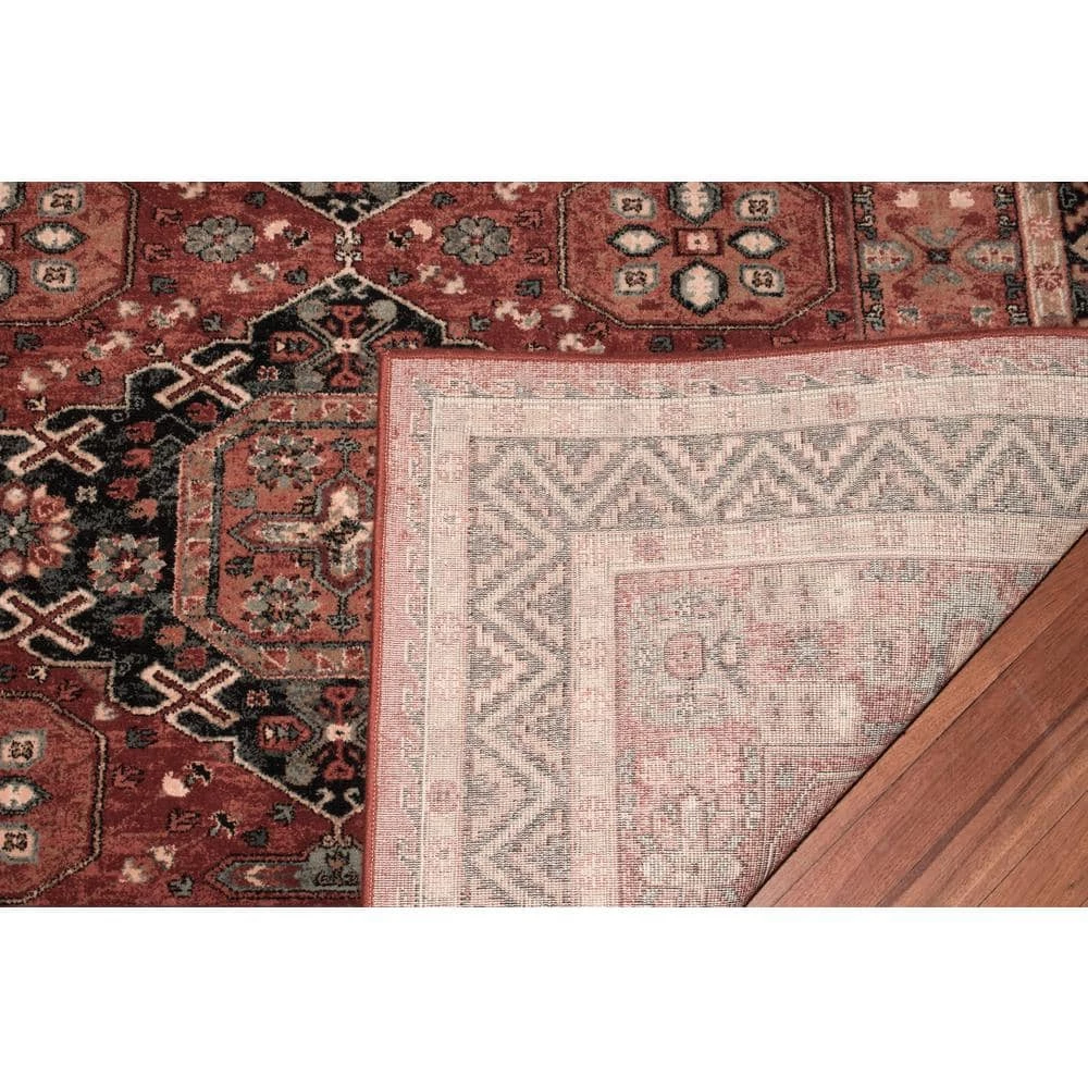 Old World Classics Kashkai Burgundy 8 ft. x 11 ft. Area Rug by Couristan 2 Old World Classics Kashkai Burgundy 8 ft. x 11 ft. Area Rug by Couristan - Image 2