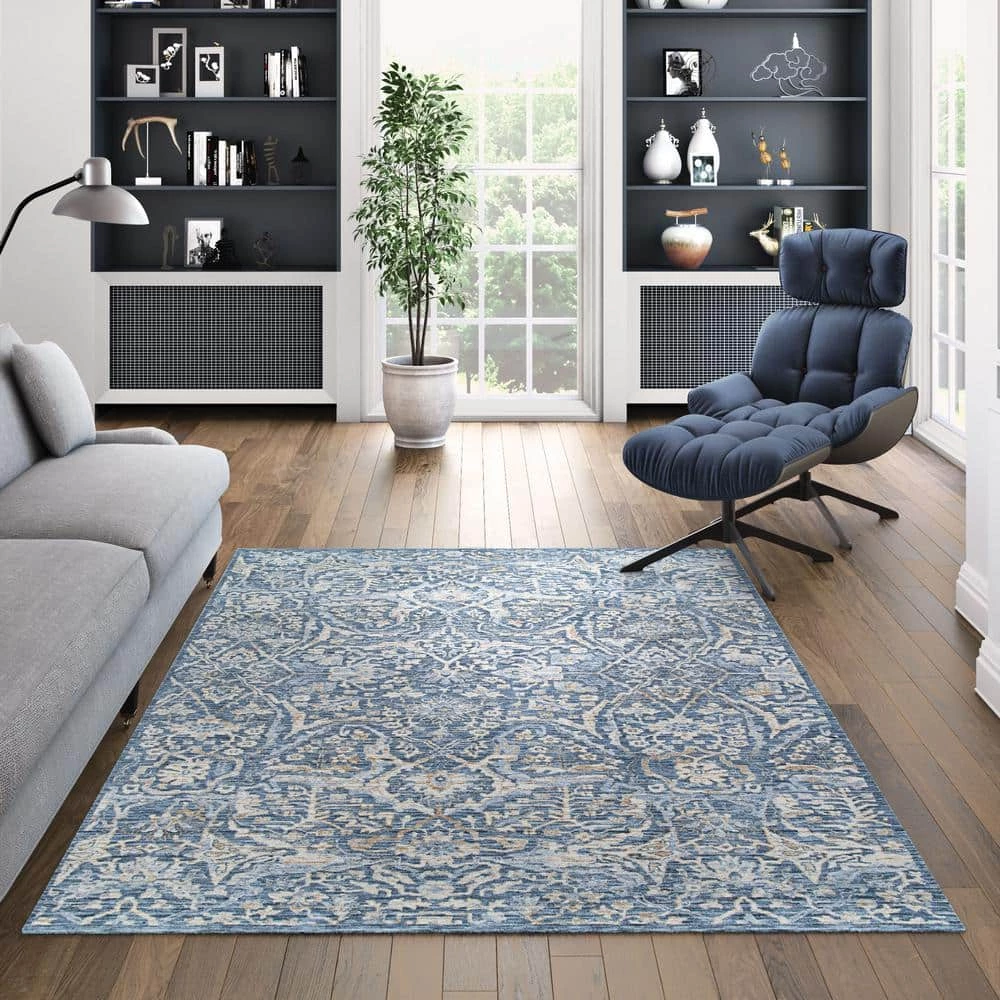 Couture Ballerine Carolina Blue 10 ft. x 14 ft. Area Rug by Couristan 2 Couture Ballerine Carolina Blue 10 ft. x 14 ft. Area Rug by Couristan - Image 2