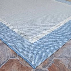 Recife Stria Texture Champagne-Blue 9 ft. x 9 ft. Square Indoor/Outdoor Area Rug by Couristan -Artistic Weavers || Couristan Sales Store champagne blue couristan outdoor rugs 55261212086086q c3 1000