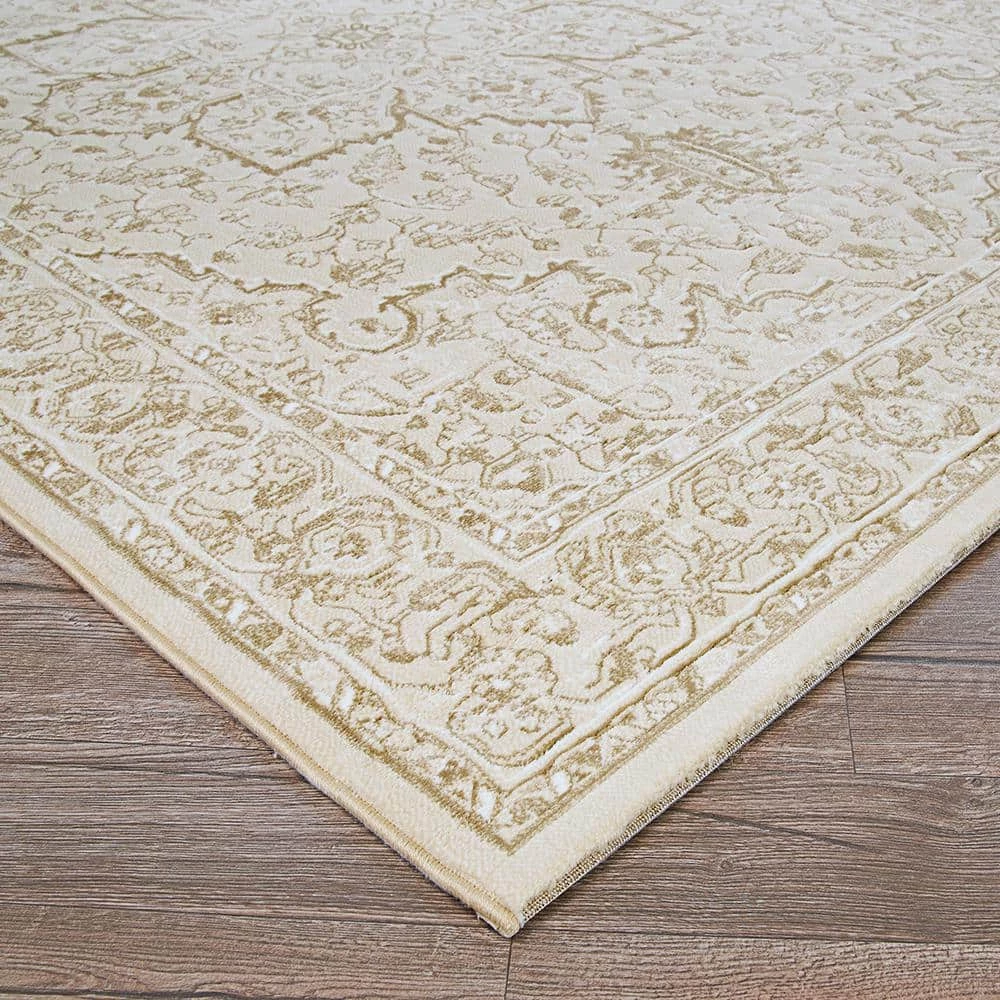 Marina Siena Champagne 7 ft. x 10 ft. Area Rug by Couristan 3 Marina Siena Champagne 7 ft. x 10 ft. Area Rug by Couristan - Image 3