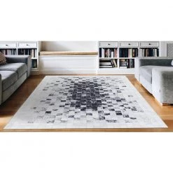 Prairie Hygee Blocks Coal-Ice Caps 2 ft. x 4 ft. Area Rug by Couristan -Artistic Weavers || Couristan Sales Store coal ice caps couristan area rugs 30090097020037t 31 1000