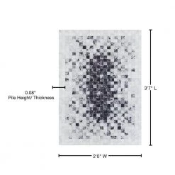 Prairie Hygee Blocks Coal-Ice Caps 2 ft. x 4 ft. Area Rug by Couristan -Artistic Weavers || Couristan Sales Store coal ice caps couristan area rugs 30090097020037t 76 1000