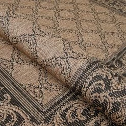 Recife Garden Lattice Cocoa-Black 2 ft. x 4 ft. Indoor/Outdoor Area Rug by Couristan 13 Recife Garden Lattice Cocoa-Black 2 ft. x 4 ft. Indoor/Outdoor Area Rug by Couristan -Artistic Weavers || Couristan Sales Store cocoa black couristan outdoor rugs 10162000018037t 1f 1000