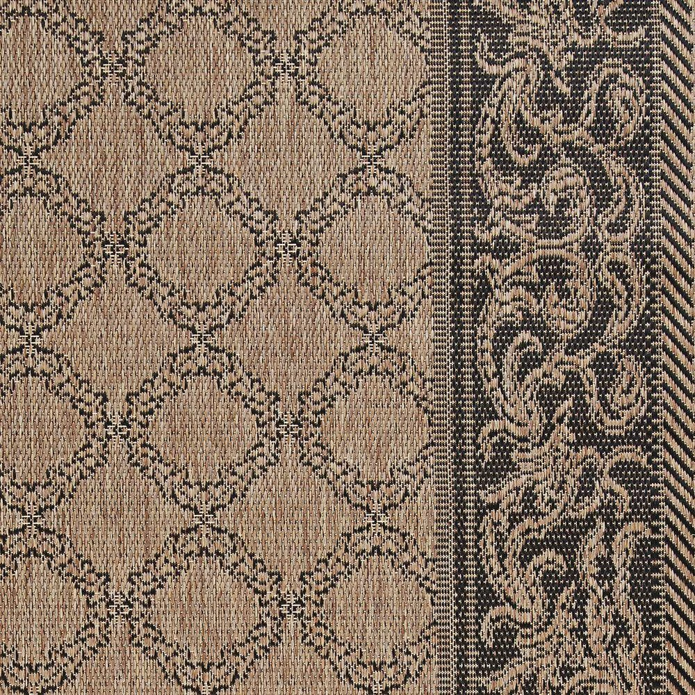Recife Garden Lattice Cocoa-Black 2 ft. x 4 ft. Indoor/Outdoor Area Rug by Couristan 7 Recife Garden Lattice Cocoa-Black 2 ft. x 4 ft. Indoor/Outdoor Area Rug by Couristan - Image 7