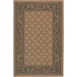 Recife Garden Lattice Cocoa-Black 2 ft. x 4 ft. Indoor/Outdoor Area Rug by Couristan
